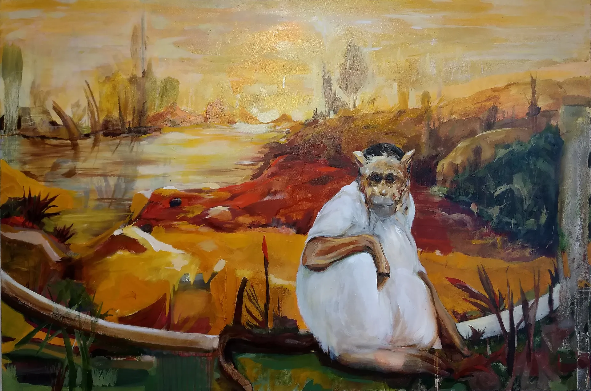 “And after everybody's gone” 150 x 100 cm Oil on canvas 2019