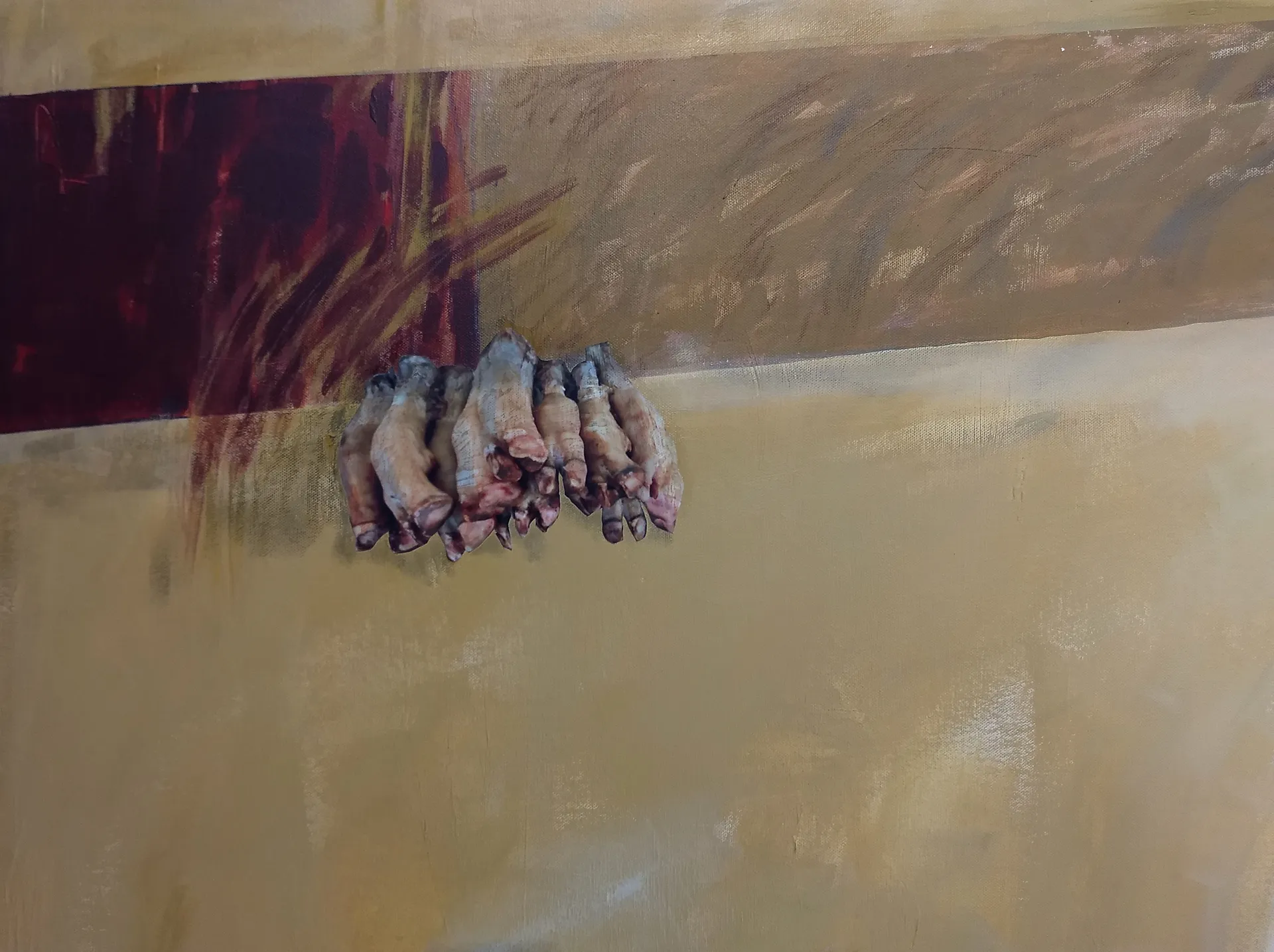 without notice 138 x138 cm Mixed media canvas 2012
