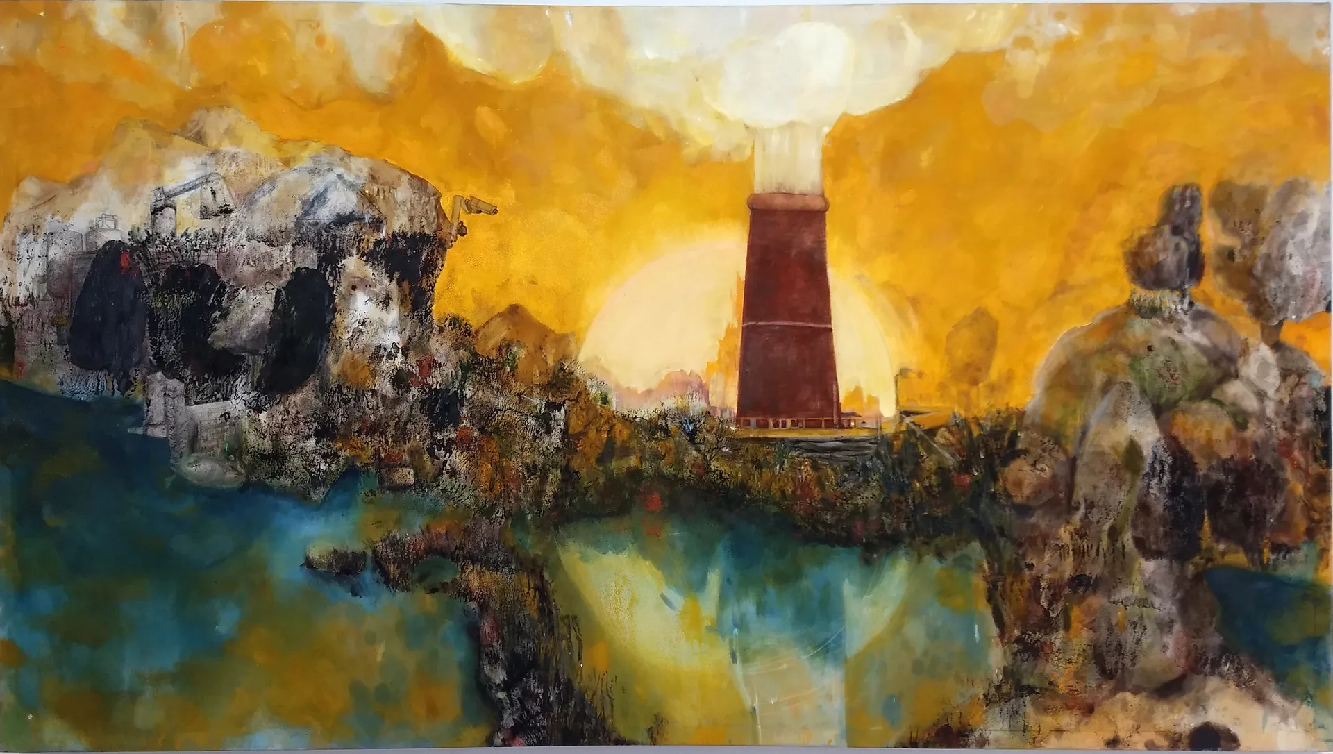 “Industrial Reverie” 135 x 77 cm Oil on canvas 2016