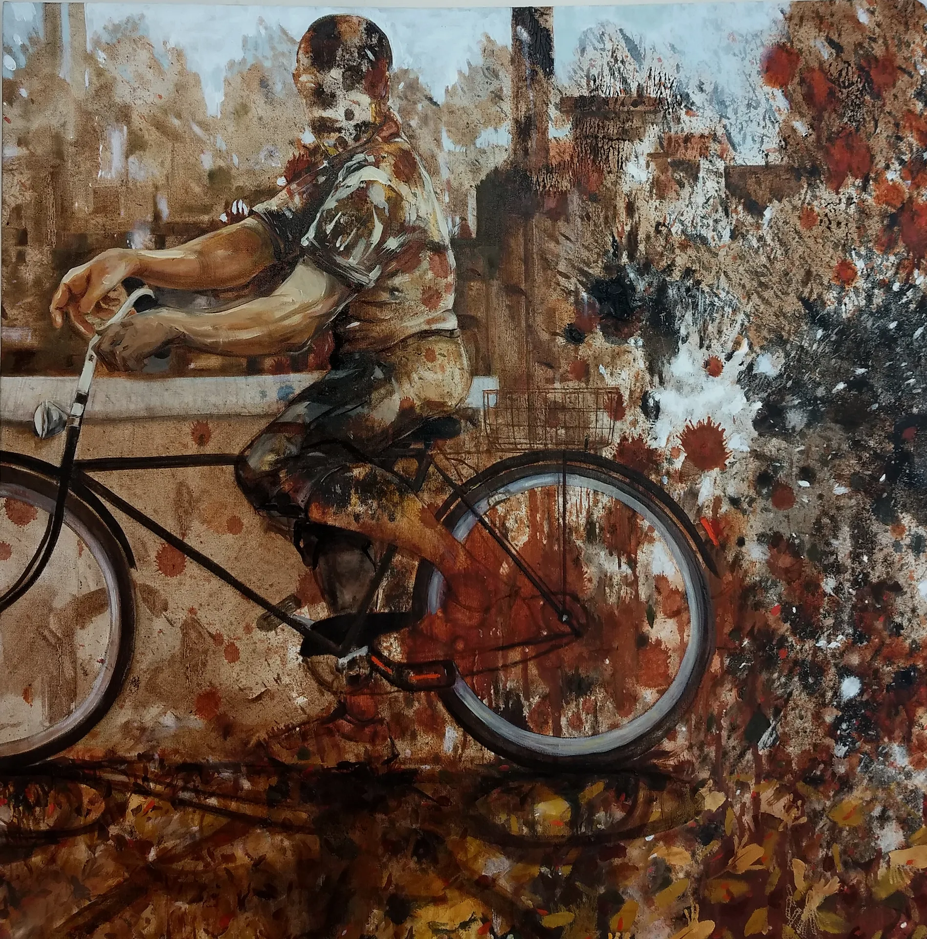 “Journey Through Chaos”, 100 x 100 cm Oil on canvas 2020