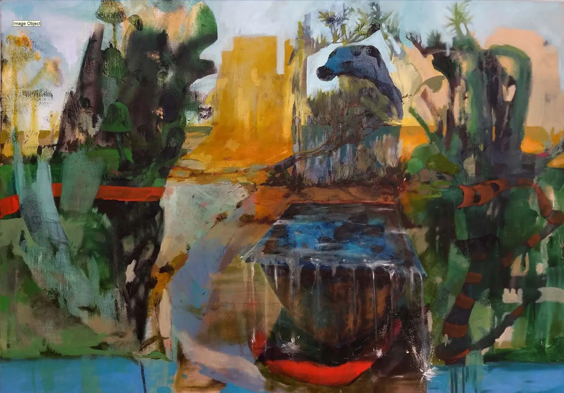“diving” 100 x 70 cm Oil on canvas 2020