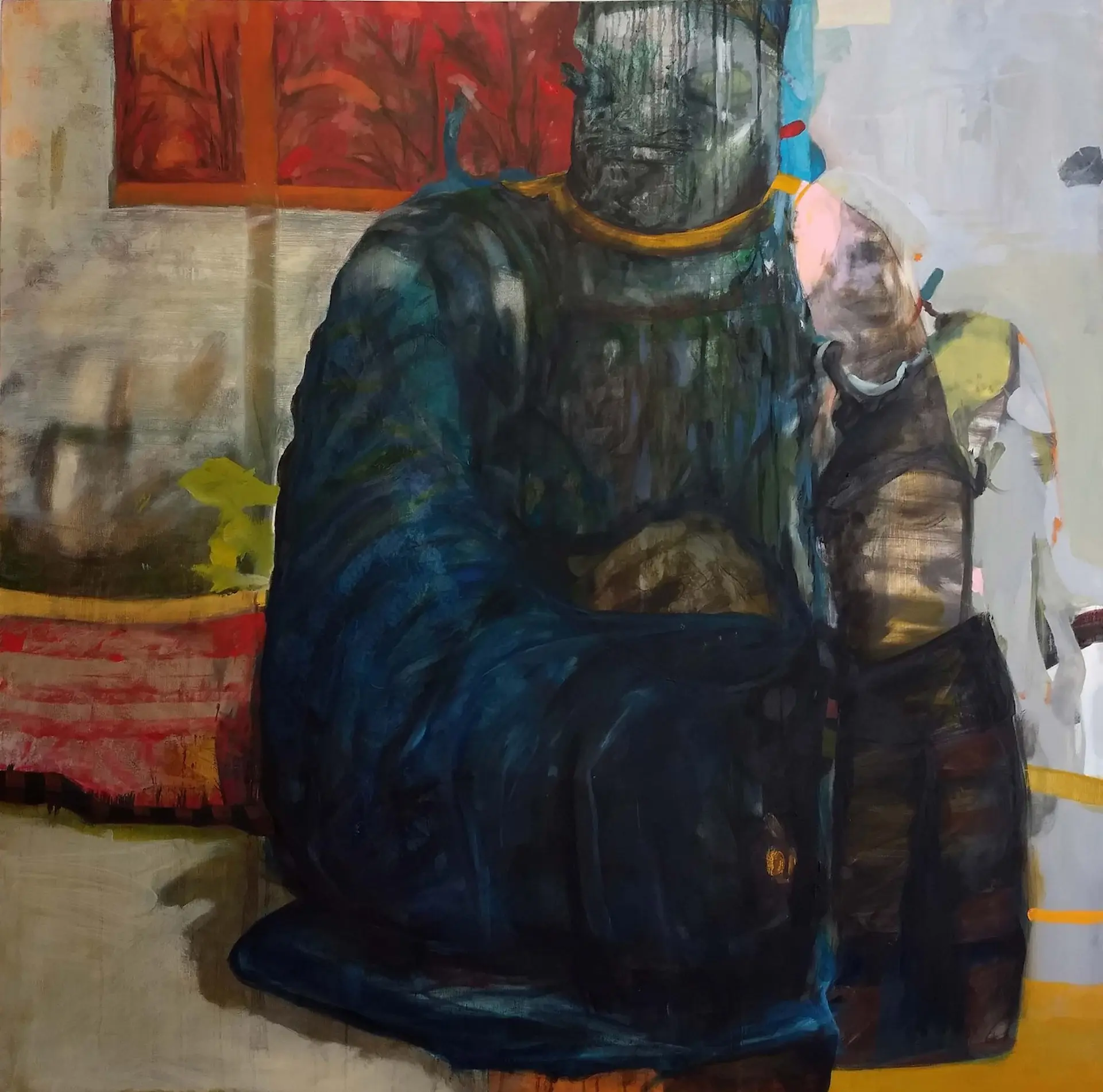 “Primitive Instinct”120 x 120 cm Oil on canvas 2019