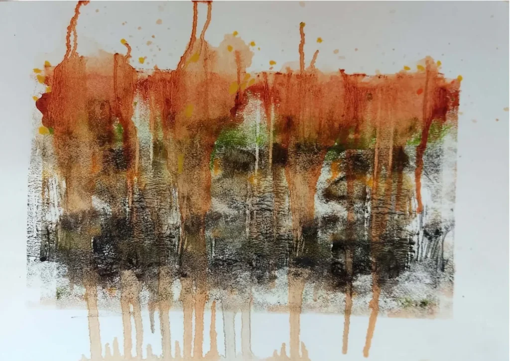 'Reverse Flow' 42X29 cm Oil on Paper 2017